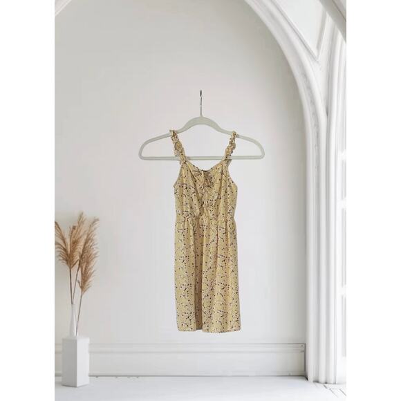 Girls AUW Summer Dress Yellow Floral Size 7 - Picture 1 of 6